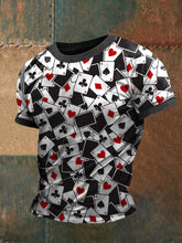 Poker Cards Art Print T-shirt à manches courtes pour hommes